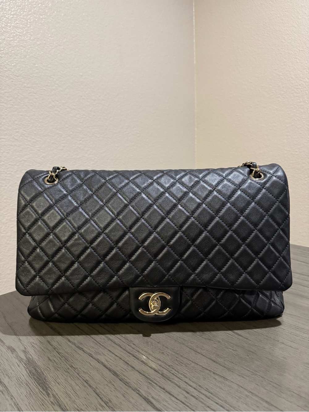 CHANEL XL Lambskin Black Gold Hardware